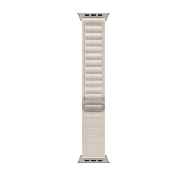 Apple Watch Ultra GPS + Cellular 49mm Titanium Case with Starlight Alpine Loop - S (MQFA3)