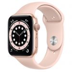 Apple Watch Series 6 GPS 44mm Gold Aluminium Case with Pink Sand Sport Band (M00E3)