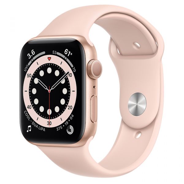 Apple Watch Series 6 GPS 44mm Gold Aluminium Case with Pink Sand Sport Band (M00E3)
