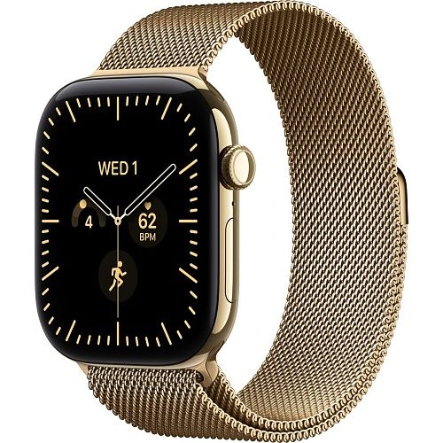Apple Watch Series 12 LTE 46mm Radiant Gold Tit. Case w. Radiant Gold Milanese L. M/L (MJGV4)