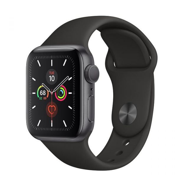 Apple Watch Series 5 GPS 40mm Space Gray Aluminum w. Black b.- Space Gray Aluminum (MWV82)