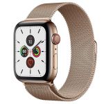 Apple Watch Series 5 LTE 44mm Gold Steel w. Gold Milanese Loop - Gold Steel (MWW62) 
