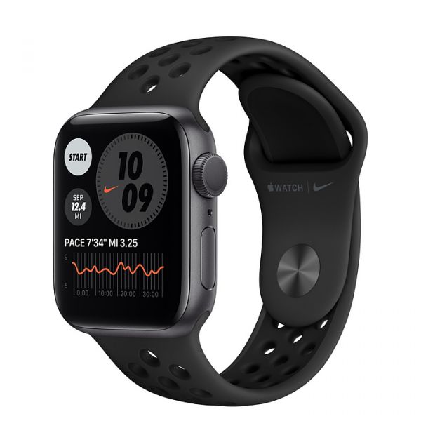 Apple Watch Nike Series 6 GPS 40mm Space Gray Al Case with Anthracite/Black Nike Sport Band (M00X3)