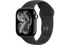 Apple Watch Series 11 GPS + Cellular 42mm Jet Black Alu. Case w. Black S. Band - S/M (MF834)