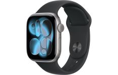 Apple Watch Series 11 GPS 42mm Space Grey Alu. Case w. Black S. Band - S/M (MEQW4)
