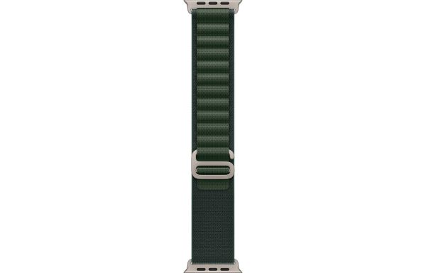 Apple Watch Ultra 2 LTE 49mm Natural Titanium Case with Dark Green Alpine Loop - Small (MXMU3)