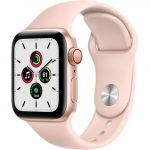 Apple Watch SE LTE  40mm Gold Aluminum Case with Pink Sand Sport Band (MYEA2)