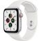 Apple Watch SE LTE  44mm Silver Aluminum Case with White Sport Band (MYEM2)
