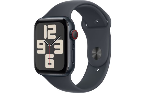Apple Watch SE 2 LTE 44mm Midnight Aluminum Case with Midnight Sport Band - S/M (MXG13, MXGL3)