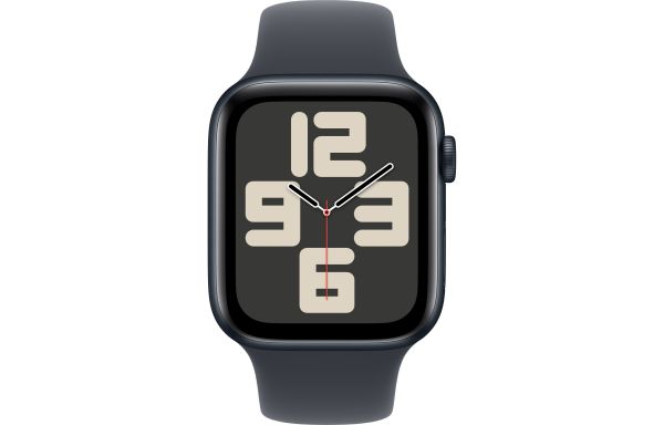 Apple Watch SE 2 GPS 44mm Midnight Aluminium Case with Midnight Sport Band - S/M (MXEJ3)