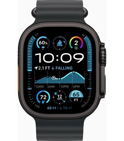 Apple Watch Ultra 2 2024 LTE 49mm Black Titanium Case with Black Ocean Band (MYTC3+MYPD3)