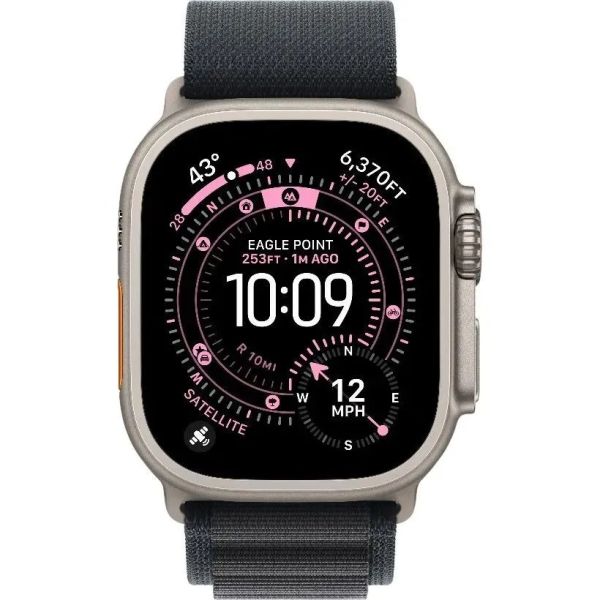 Apple Watch Ultra 3 LTE 49mm Natural Tit. Case w. Black Alpine Loop - Medium (MF1V4+MFTF4)