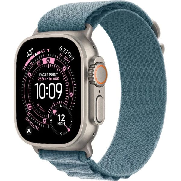 Apple Watch Ultra 3 LTE 49mm Natural Tit. Case w. Light Blue Alpine Loop - Medium (MEWM4)