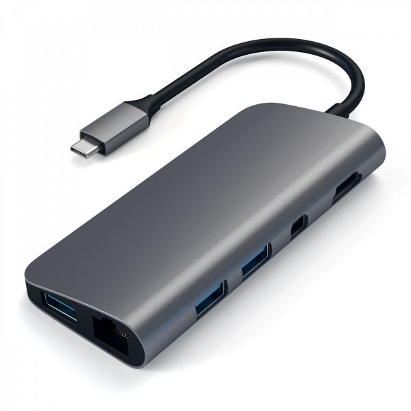 Перехідник Satechi Aluminum Type-C Multimedia Adapter Space Gray (ST-TCMM8PAM)