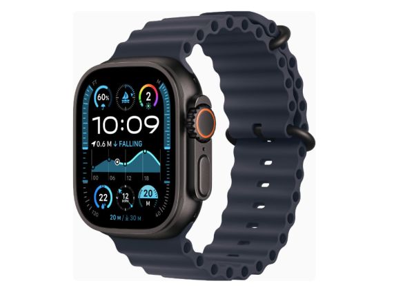 Apple Watch Ultra 2 LTE 49mm Black Titanium Case with Navy Ocean Band (MYPA3)