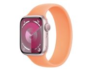 Apple Watch Series 9 GPS 41mm Pink Case (MR9N3) with Orange Sorbet Solo Loop Size 3 (MTAX3)