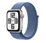 Apple Watch SE 2 LTE 40mm Silver Aluminium Case w. Winter Blue Sport Loop (MRGQ3)