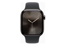 Apple Watch Series 10 GPS + Cellular 42mm Slate Titanium Case w. Black Sport Band - M/L (MWXH3)