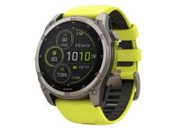 Garmin Fenix 8 47mm Solar Sapphire Titanium w. Amp Yellow/Graphite Silicone Band (010-02906-20/21)