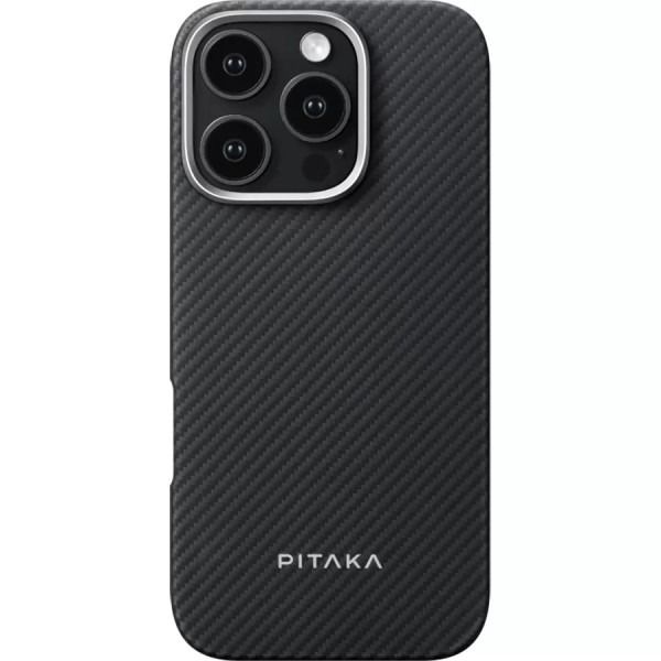 Pitaka Ultra-Slim Case Twill 600D for iPhone 16 Pro Max - Black/Grey (KI1601PMA)