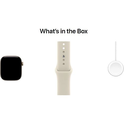 Apple Watch Series 12 GPS 42mm Light Gold Aluminum Case with Sand Sport Band M/L (MJEE4)