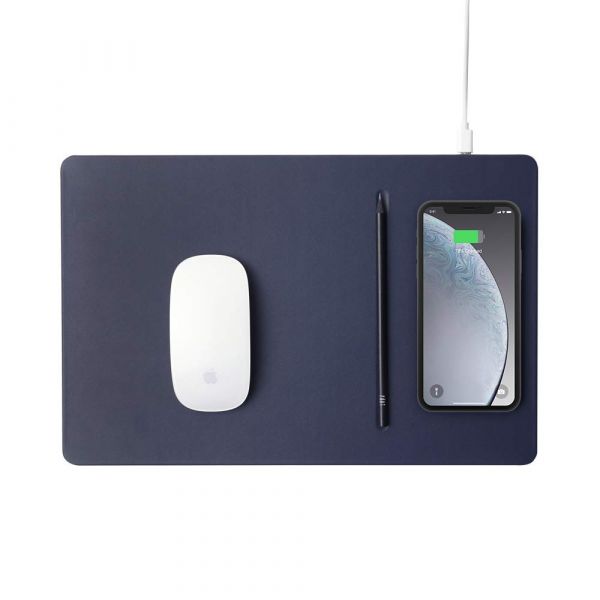 Килимок для миші POUT HANDS 3 PRO Fast Wireless Charging Mouse Pad - Midnight Blue (POUT-01101MB)