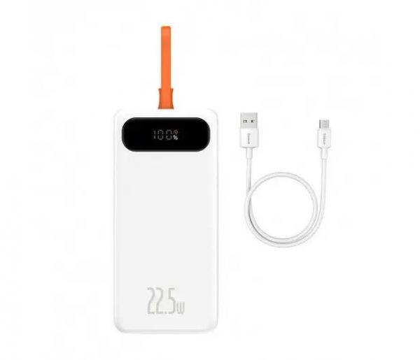 Зовнішній акумулятор Baseus Block 20000mAh, 22.5W + USB-C (PPLK000102)