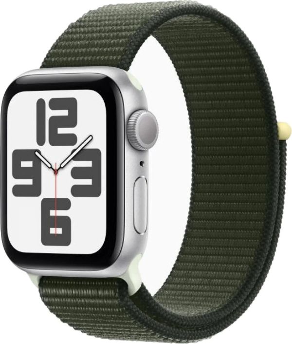 Apple Watch SE 2 GPS 40mm Silver Aluminum Case w. Cypress Sport Loop (MRTT3+MT573)