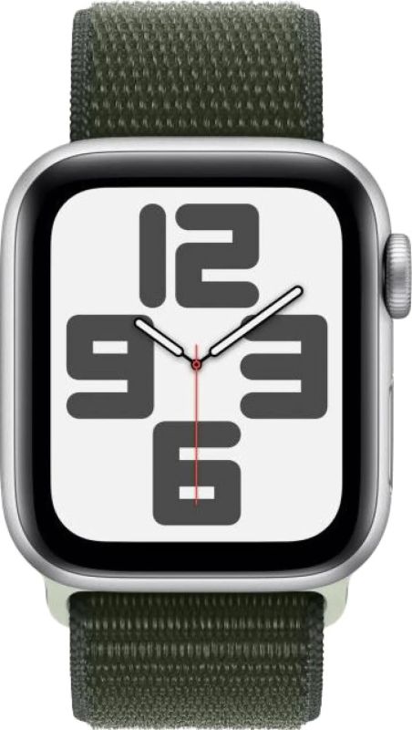 Apple Watch SE 2 GPS 40mm Silver Aluminum Case w. Cypress Sport Loop (MRTT3+MT573)