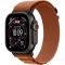 Apple Watch Ultra 3 LTE 49mm Black Tit. Case w. Terra Cotta Alpine Loop - Medium (MF254+MG9E4)