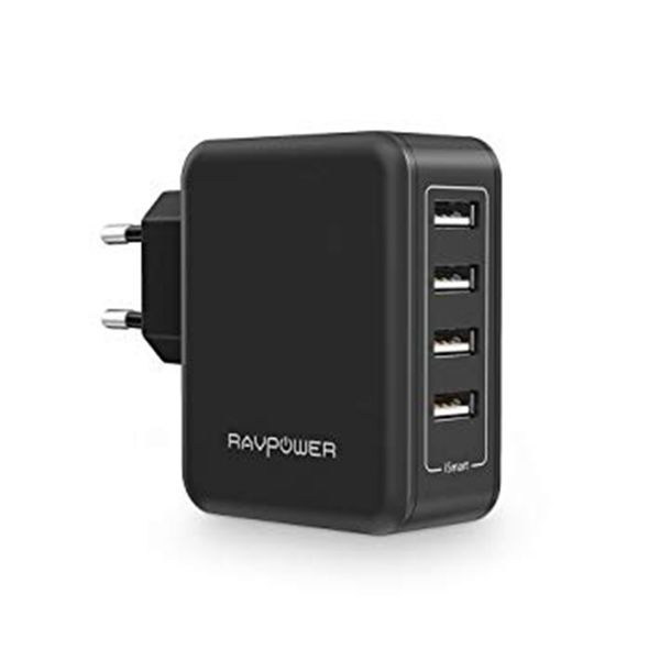 Мережевий зарядний пристрій RAVPower USB 40W USB Plug Wall Charger - Black (RP-PC026BK)