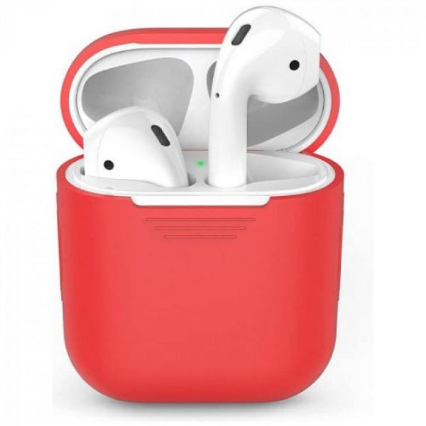 Чехол Airpods Silicon case+straps green (in box) CASE_AIRPODS_RED