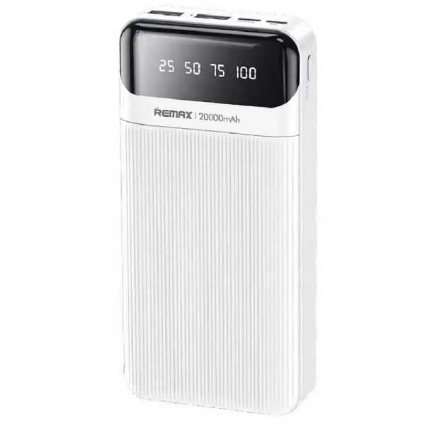 Зовнішній акумулятор PowerBank Remax Lesu RPP-102 2A 20000mAh (White)