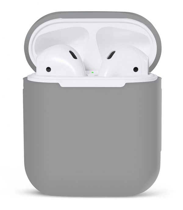 Чехол Airpods 2 Ultrathin Silicon case grey (in box)