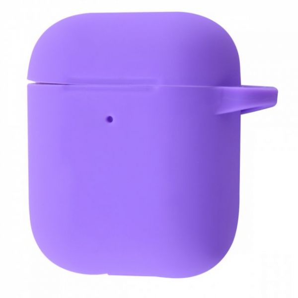 Чехол Silicone Case New for AirPods 1/2 (light purple)