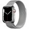 Apple Watch Series 7 LTE 41 мм сталевий корпус срібної плями зі срібною міланською петлею (MKHF3)