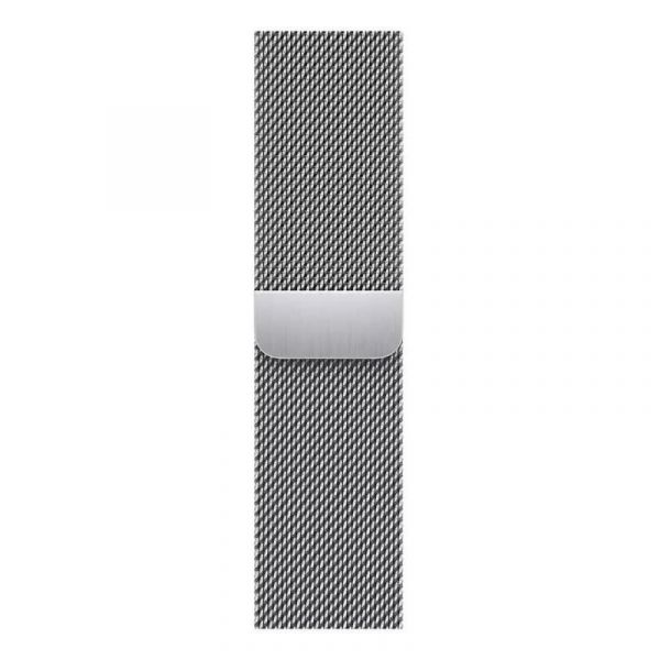 Apple Watch Series 7 LTE 41 мм сталевий корпус срібної плями зі срібною міланською петлею (MKHF3)