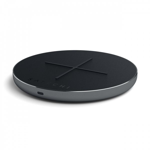 Бездротовий зарядний пристрій Satechi Aluminum Fast Wireless Charger Space Grey (ST-IWCBM)