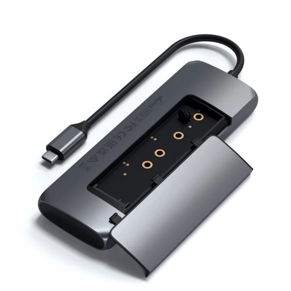 Переходник Satechi Aluminum Type-C Hybrid Multiport Adapter Space Gray (ST-UCHSEM)