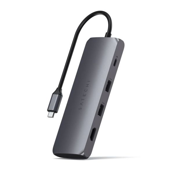 Переходник Satechi Aluminum Type-C Hybrid Multiport Adapter Space Gray (ST-UCHSEM)