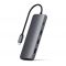 Переходник Satechi Aluminum Type-C Hybrid Multiport Adapter Space Gray (ST-UCHSEM)