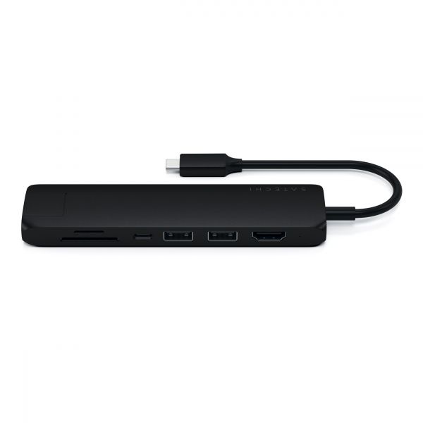 Хаб Satechi Aluminum Type-C Slim Multi-Port with Ethernet Adapter Black (ST-UCSMA3K)