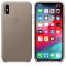 Чехол-накладка для iPhone Xs - Leather Case - Taupe (MRWL2)