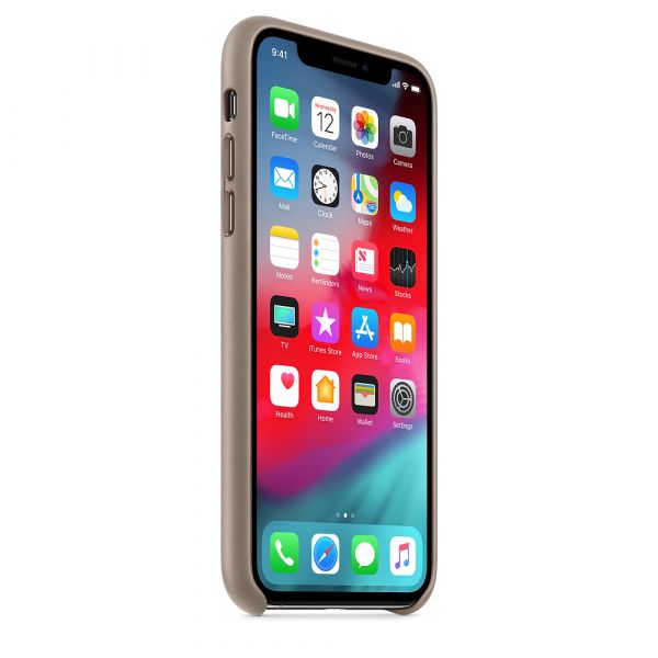 Чехол-накладка для iPhone Xs - Leather Case - Taupe (MRWL2)