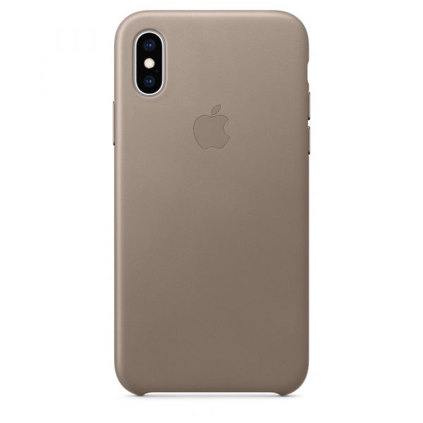 Чехол-накладка для iPhone Xs - Leather Case - Taupe (MRWL2)