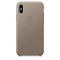 Чехол-накладка для iPhone Xs - Leather Case - Taupe (MRWL2)