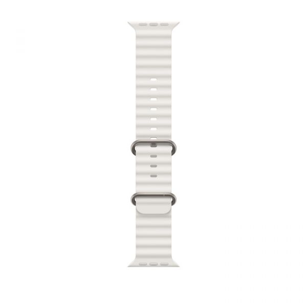 Apple Watch Ultra GPS + Cellular 49mm Titanium Case with White Ocean Band (MNH83/MNHF3)