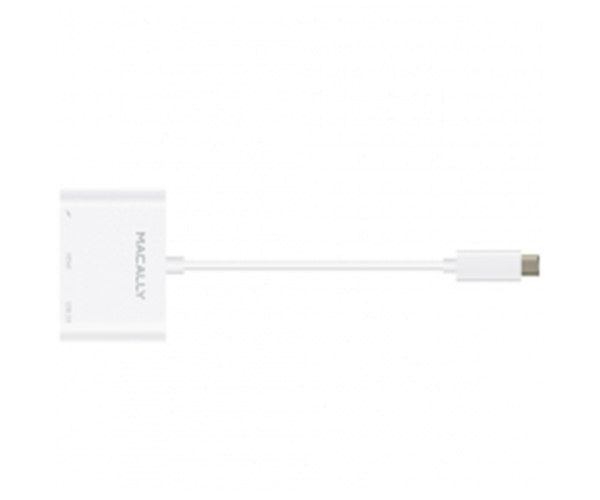 Адаптер Macally USB-C to USB-C, HDMI 4K and USB-A - White (UCHDMI4K)