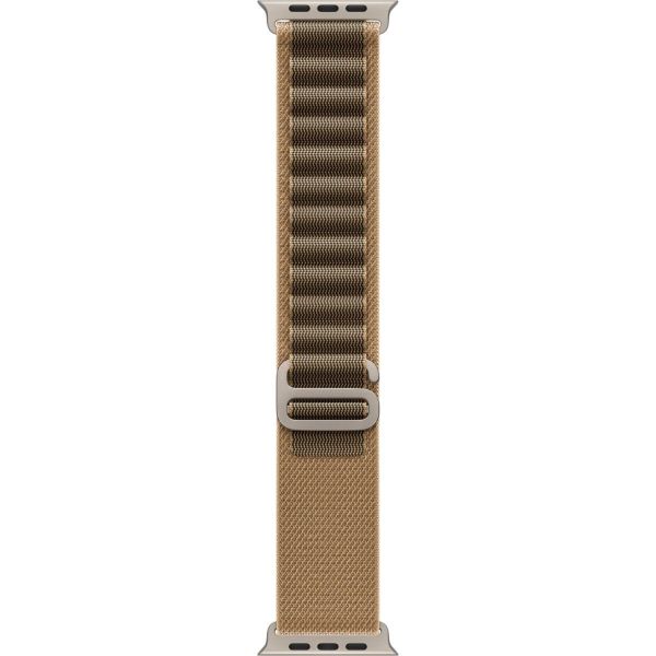 Apple Watch Ultra 4 Natural Titanium Case with Desert Alpine Loop - Small (MJAE4)
