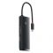 USB-Хаб Baseus Lite Series 6-in-1 (Type-C to HDMI + 2xUSB 3.0 + Type-C + SD/TF) (Black) (WKQX050101)